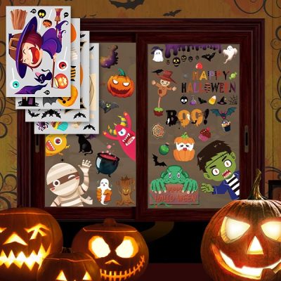 Halloween fereastră autocolante (10 Coli cu Autocolante în Set) | SPOOKCLINGS