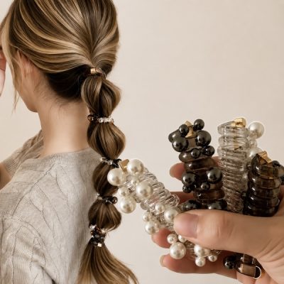 Elastice de păr spiralate care nu deteriorează părul (6 buc./set) | PEARLTIC